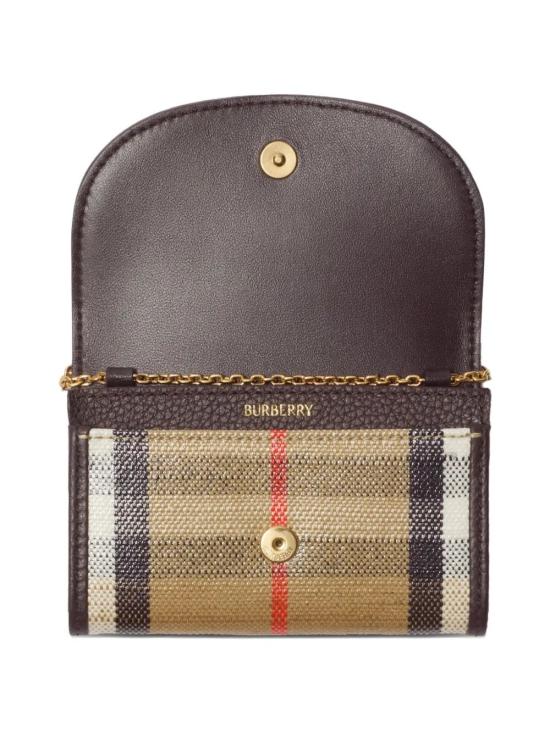 26SS 버버리 하이랜드 체인 카드 케이스 8115406 B9368 SAND IP CHECK - BURBERRY