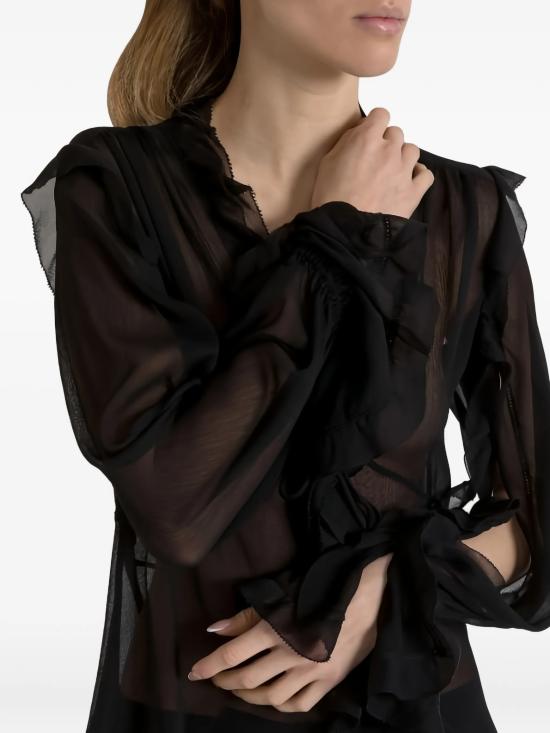 26SS 알베르타 페레티 셔츠 A02111617 0555 BLACK - ALBERTA FERRETTI