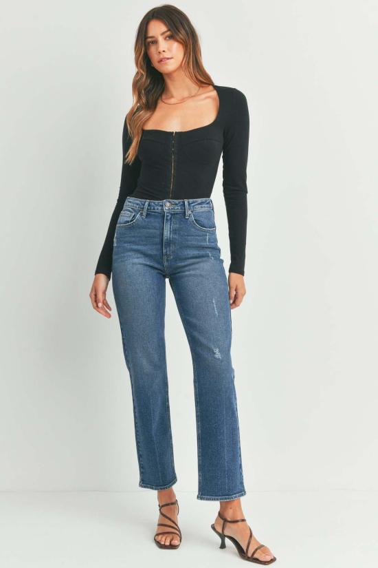  저스트 블랙 데님 데님 팬츠 에브리띵 스트레이트 진 - JUST BLACK DENIM