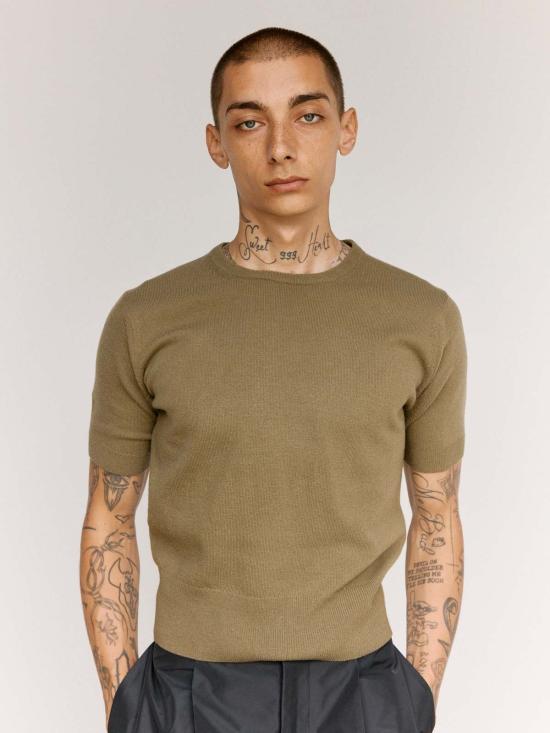  질샌더 스웨터 질 샌더 울 캐시미어 반팔