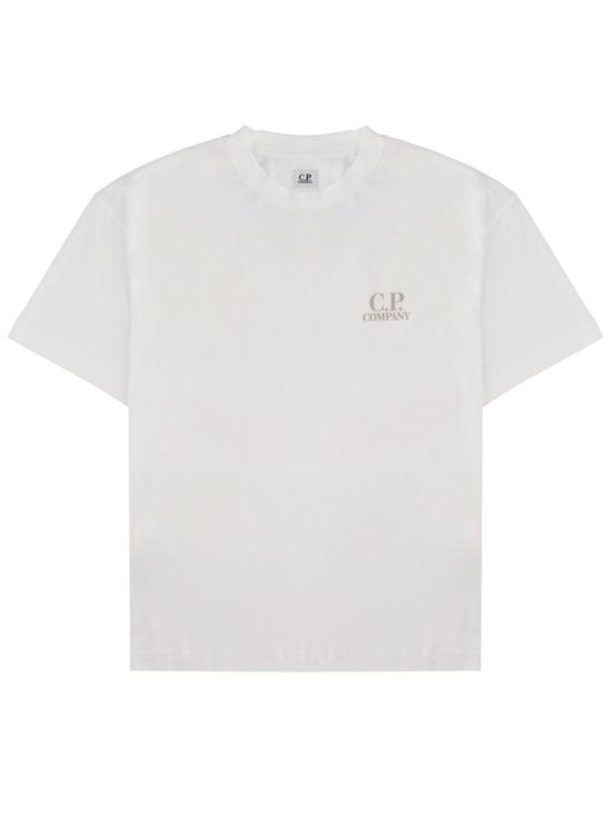 26SS 씨피 컴퍼니 30/1 저지 숏슬리브 로고 티셔츠 20CMTS086A 005100W103 WHITE