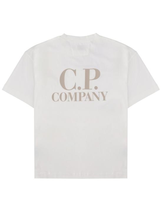 26SS 씨피 컴퍼니 30/1 저지 숏슬리브 로고 티셔츠 20CMTS086A 005100W103 WHITE - C.P. COMPANY