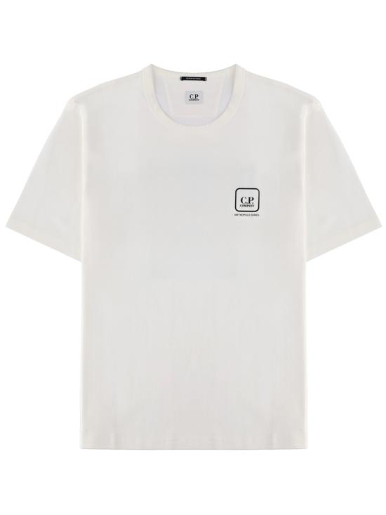 26SS 씨피 컴퍼니 메트로폴리스 시리즈 머서라이즈드 저지 반팔 프린티드 배지 티셔츠 20CLTS055A 006370W103 WHITE