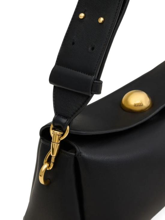 25SS 아미 옐로우 카우 레더 카루젤 백 ULL027AL0103001 BLACK - AMI