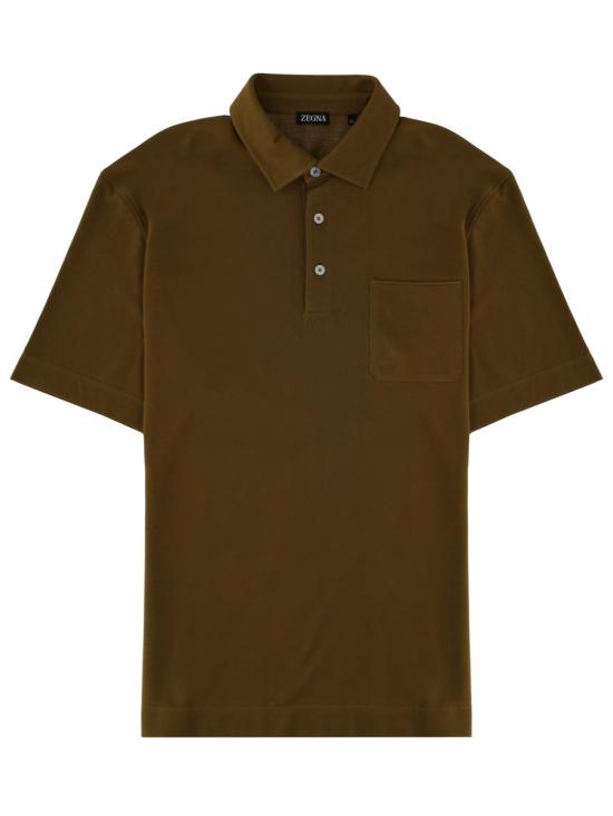 26SS 에르메네질도제냐 폴로 티셔츠 UH392A3 H752V04 GREEN