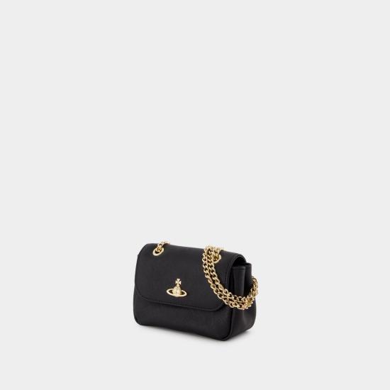 26SS 비비안웨스트우드 스몰 펄스 체인 크로스백 5C01000BWL001N N402 BLACK - VIVIENNE WESTWOOD