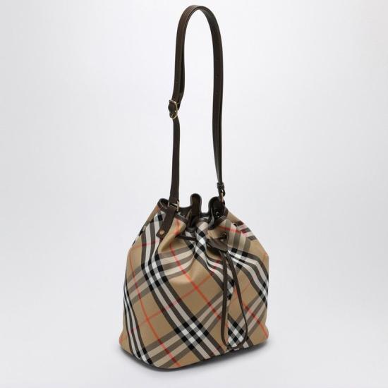 25SS 버버리 빈티지 체크 버킷 숄더백 8093869159199 B9368 BEIGE - BURBERRY
