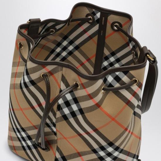 25SS 버버리 빈티지 체크 버킷 숄더백 8093869159199 B9368 BEIGE - BURBERRY