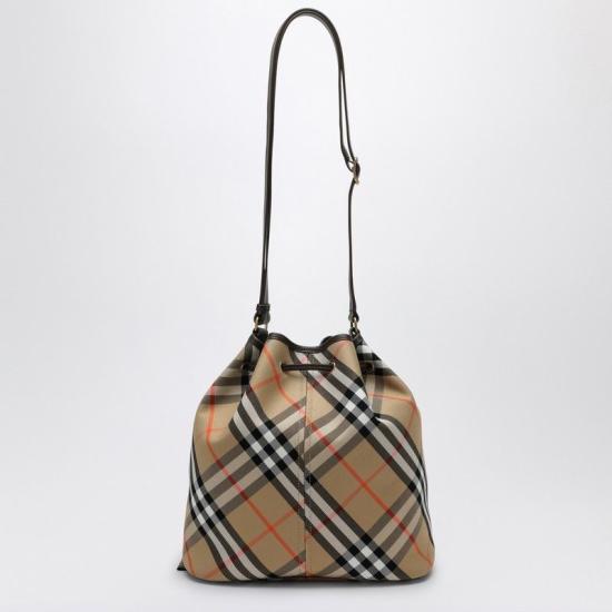 25SS 버버리 빈티지 체크 버킷 숄더백 8093869159199 B9368 BEIGE - BURBERRY