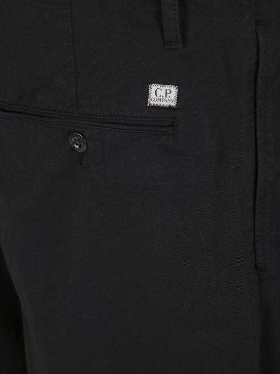 26SS 씨피 컴퍼니 코튼 개버딘 루즈 팬츠 20CMPA136A110458G 999 BLACK - C.P. COMPANY