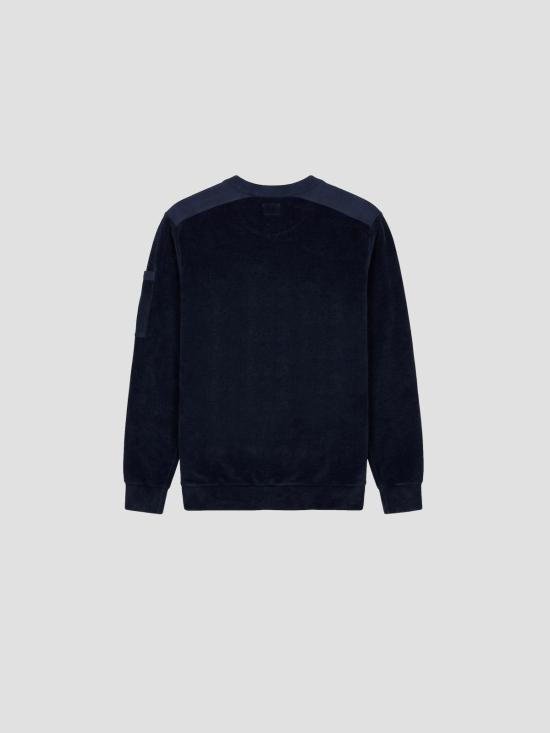26SS 씨피 컴퍼니 코튼 셔닐 렌즈 스웨터 20CMKN091A005687G 889 MIDNIGHT NAVY - C.P. COMPANY