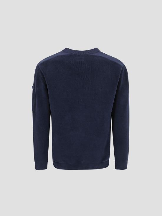 26SS 씨피 컴퍼니 코튼 셔닐 렌즈 스웨터 20CMKN091A005687G 889 MIDNIGHT NAVY - C.P. COMPANY