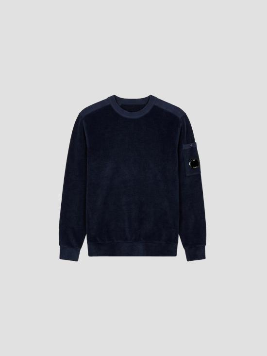 26SS 씨피 컴퍼니 코튼 셔닐 렌즈 스웨터 20CMKN091A005687G 889 MIDNIGHT NAVY