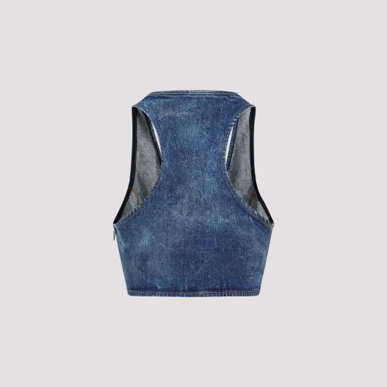  디젤 탑 A13821 0PGAL 01 DENIM BLUE - DIESEL