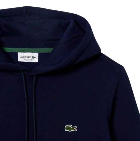  라코스테 오가닉 코튼 후드 티셔츠 SH9623 166 BLU BLUE - LACOSTE