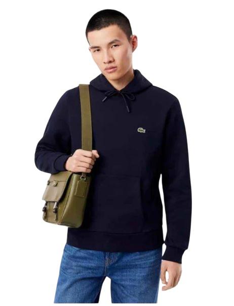  라코스테 오가닉 코튼 후드 티셔츠 SH9623 166 BLU BLUE - LACOSTE