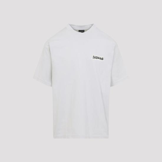 26SS 발렌시아가 마스킹 테이프 티셔츠 미디움 핏 764235 TTVL6 9012 DIRTY WHITE - BALENCIAGA