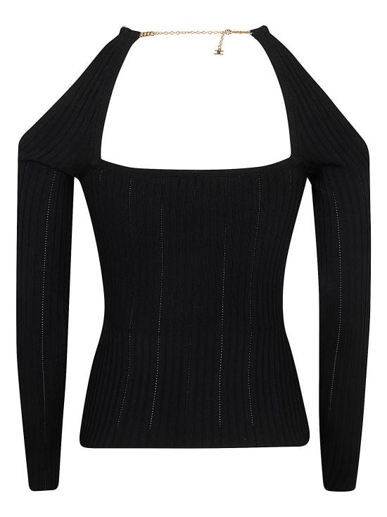 26SS 엘리자베타프랜치 스웨터 MK89S61E2 110 NERO BLACK - ELISABETTA FRANCHI