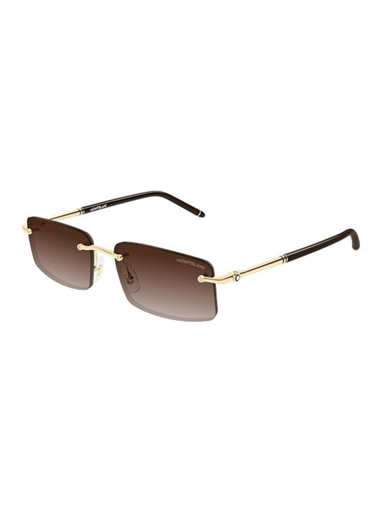 26SS 몽블랑 선글라스 MB0443S 008 GOLD GOLD BROWN METALLIC - MONTBLANC