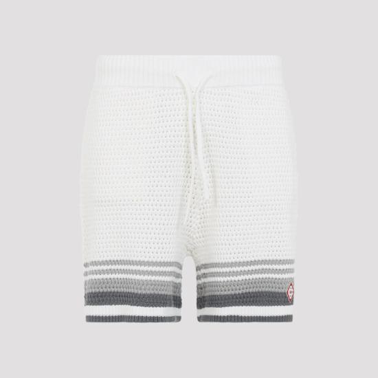 26SS 카사블랑카 숏팬츠 MSP26KW93401 WHITE GREY - CASABLANCA