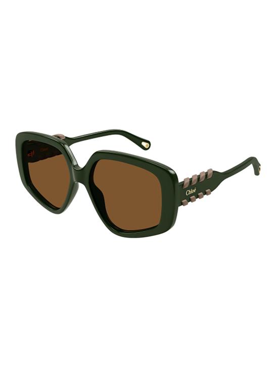 26SS 끌로에 선글라스 CH0210S 004 GREEN GREEN BROWN - CHLOE