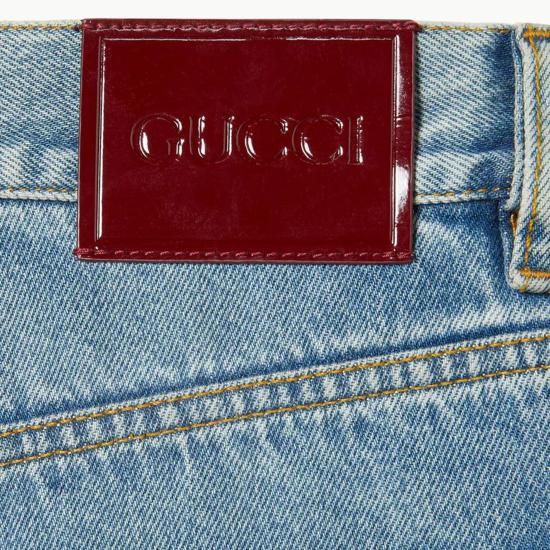 25FW 구찌 스트레이트 핏 데님 팬츠 812233XDC7S 4009 BLUE - GUCCI