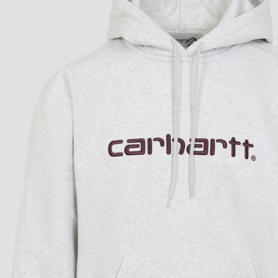 26SS 칼하트 WIP 로고 후드 티셔츠 I0305473PNXX03 ASH HEATHER COZY PURPLE MULTICOLOUR - CARHARTT WIP