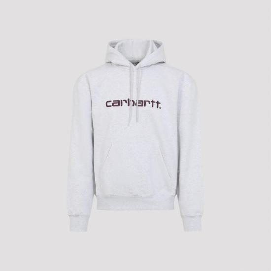 26SS 칼하트 WIP 로고 후드 티셔츠 I0305473PNXX03 ASH HEATHER COZY PURPLE MULTICOLOUR - CARHARTT WIP