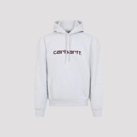 26SS 칼하트 WIP 로고 후드 티셔츠 I0305473PNXX03 ASH HEATHER COZY PURPLE MULTICOLOUR - CARHARTT WIP