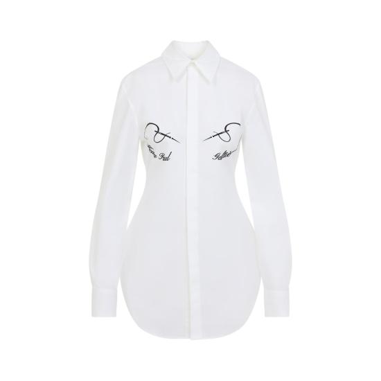 26SS 장 폴 고티에 셔츠 2601WST050C071 0100 WHITE BLACK MULTICOLOUR