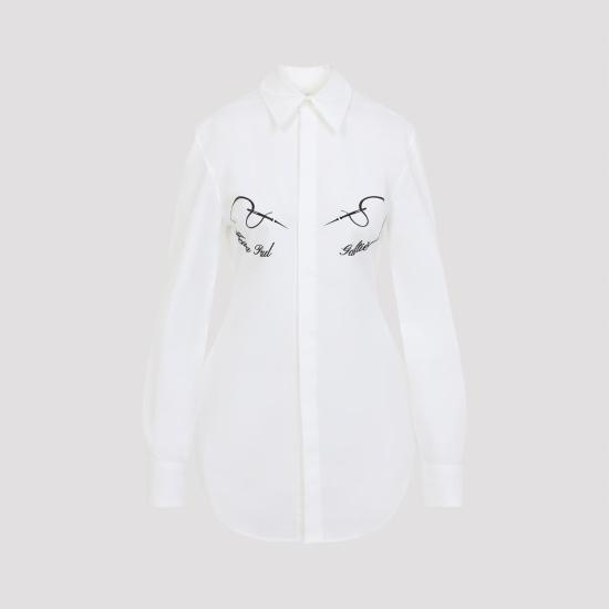 26SS 장 폴 고티에 셔츠 2601WST050C071 0100 WHITE BLACK MULTICOLOUR - JEAN PAUL GAULTIER