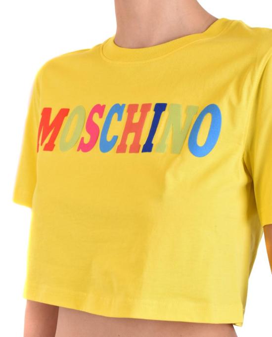 SPRING SUMMER 모스키노 반팔 티셔츠 A07055412027 YELLOW - MOSCHINO