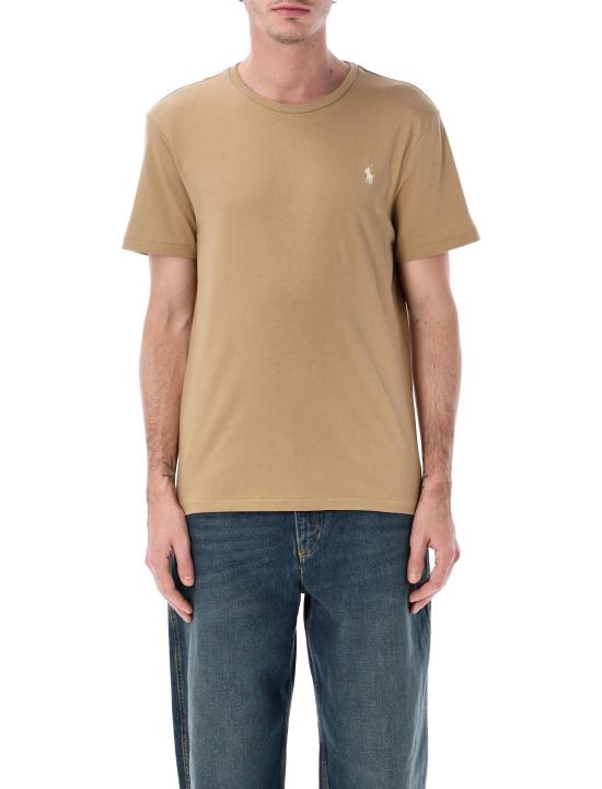 26SS 폴로 랄프로렌 포니로고 자수 반팔 티셔츠 710671438 329 BROWN