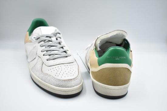 25FW 필립모델 드레스 슈즈 PGLU LOW MAN VC03 VERDE BIANCO - PHILIPPE MODEL