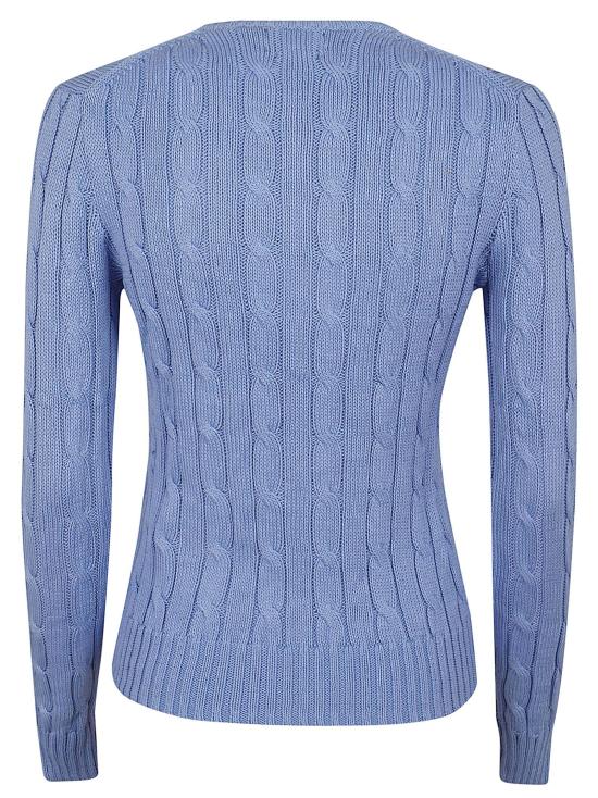 26SS 폴로 랄프로렌 포니 로고 피마코튼 케이블 니트 스웨터 211971869 009 BLUE - POLO RALPH LAUREN