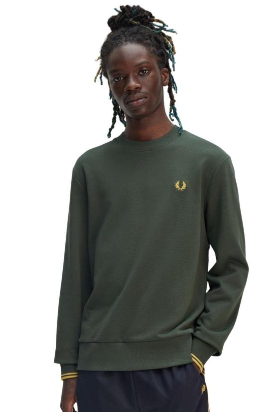  프레드페리 긴팔 티셔츠 M7535 X89 VERDE GREEN - FRED PERRY