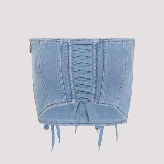 26SS 엘리자베타프랜치 탑 JT02D61E2 192 LIGHT BLUE - ELISABETTA FRANCHI