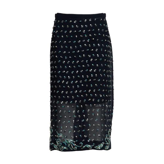 25FW 드리스 반 노튼 스커트 0108702314 509 NAVY