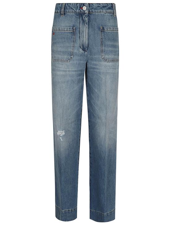 26SS 빅토리아 베컴 데님 팬츠 1124DJE 007252DR 7671 WORN BLUE WASH