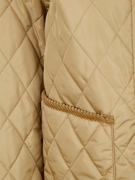 26SS 버버리 크롭 퀄티드 나일론 자켓 8107466 FLAX SAND IP CHECK NUDE NEUTRALS - BURBERRY