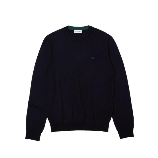  라코스테 메리노울 크루넥 스웨터 AH1969 166 BLU BLUE