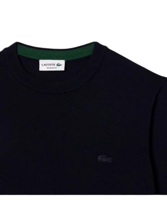  라코스테 메리노울 크루넥 스웨터 AH1969 166 BLU BLUE - LACOSTE