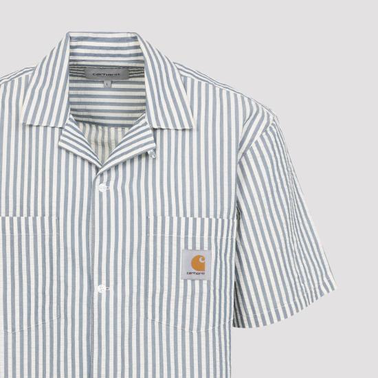 26SS 칼하트 WIP 숏슬리브 레벨 셔츠 I0362033K5XX03 LEAVEL STRIPE BLUE RIVER WAX - CARHARTT WIP
