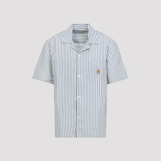26SS 칼하트 WIP 숏슬리브 레벨 셔츠 I0362033K5XX03 LEAVEL STRIPE BLUE RIVER WAX - CARHARTT WIP