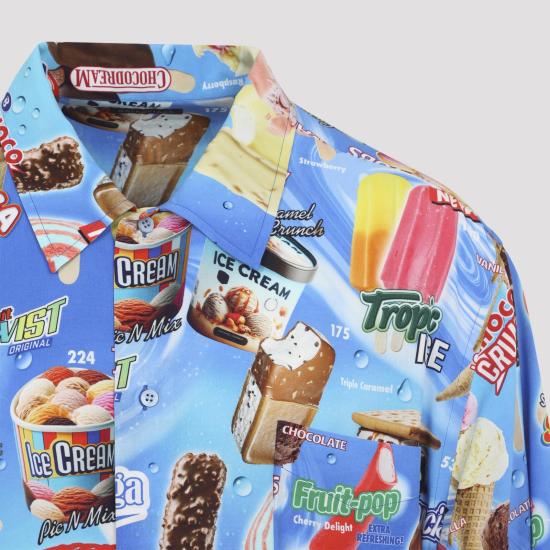 26SS 발렌시아가 스위트 트리트 쇼트 슬리브 미니멀 셔츠 852334 TTL24 4011 BLUE - BALENCIAGA