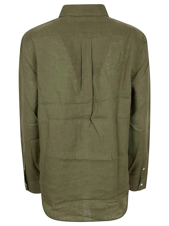 26SS 폴로 랄프로렌 포니 자수 리넨 셔츠 (211970730009) 211970730 507 SUPPLY OLIVE GREEN - POLO RALPH LAUREN