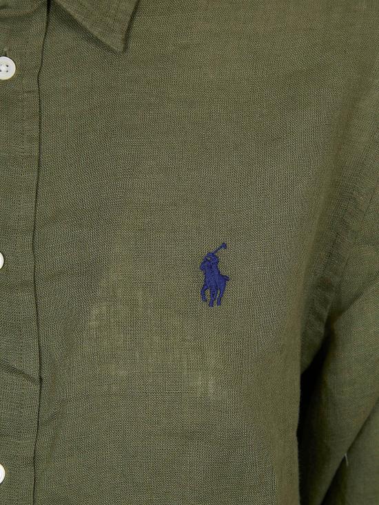 26SS 폴로 랄프로렌 포니 자수 리넨 셔츠 (211970730009) 211970730 507 SUPPLY OLIVE GREEN - POLO RALPH LAUREN