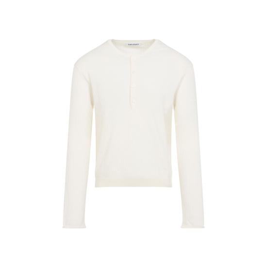 26SS 아워레가시 파인 헨리 코튼 티셔츠 M2263FI IVORY WHITE