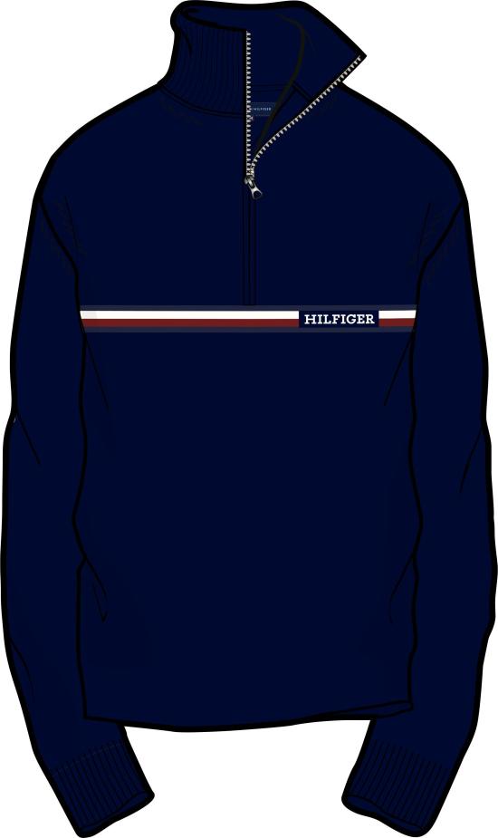  타미힐피거 긴팔 티셔츠 MW0MW33508 DW5 BLU BLUE