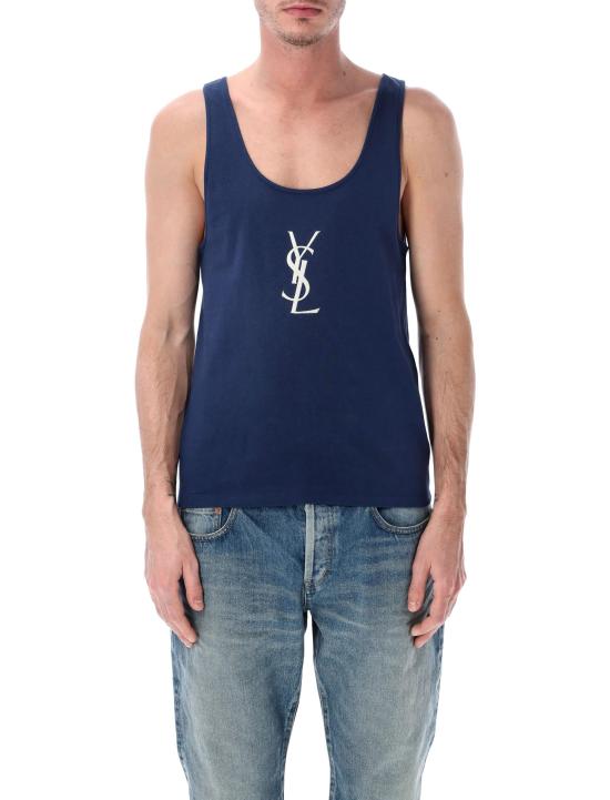 26SS 생로랑 탑 858319Y38AK 4069 BLUE COBALTO